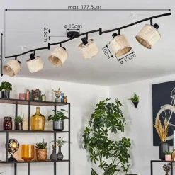 hofstein Sabadim Plafonnier beige, Écru, 6 lumières