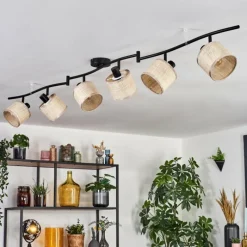 hofstein Sabadim Plafonnier beige, Écru, 6 lumières