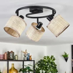 Luminaires Scandinaves-hofstein Sabadim Plafonnier Noir, 3 lumières