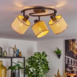 Luminaires Scandinaves-hofstein Sabadim Plafonnier Noir, 3 lumières