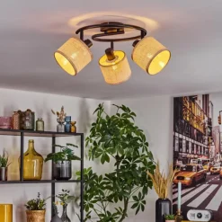 Luminaires Scandinaves-hofstein Sabadim Plafonnier Noir, 3 lumières