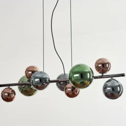 hofstein Sacoselo Suspension, Boule lumineuse Noir, 9 lumières
