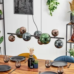 hofstein Sacoselo Suspension, Boule lumineuse Noir, 9 lumières