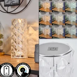 hofstein Salberget Lampe à poser LED Scintillant, Transparent, 1 lumière