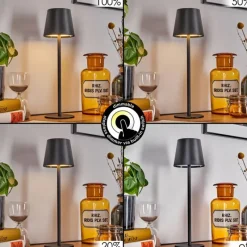 hofstein Salgadinho Lampe à poser LED Noir, 1 lumière