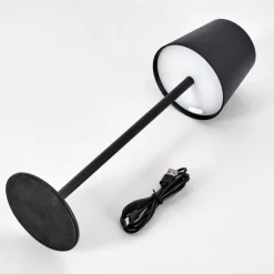 hofstein Salgadinho Lampe à poser LED Noir, 1 lumière