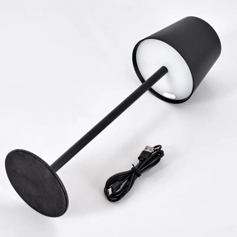 hofstein Salgadinho Lampe à poser LED Noir, 1 lumière