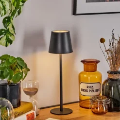 hofstein Salgadinho Lampe à poser LED Noir, 1 lumière