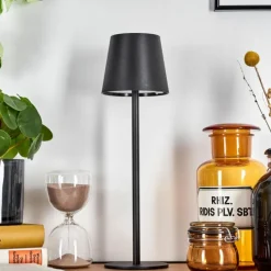 hofstein Salgadinho Lampe à poser LED Noir, 1 lumière