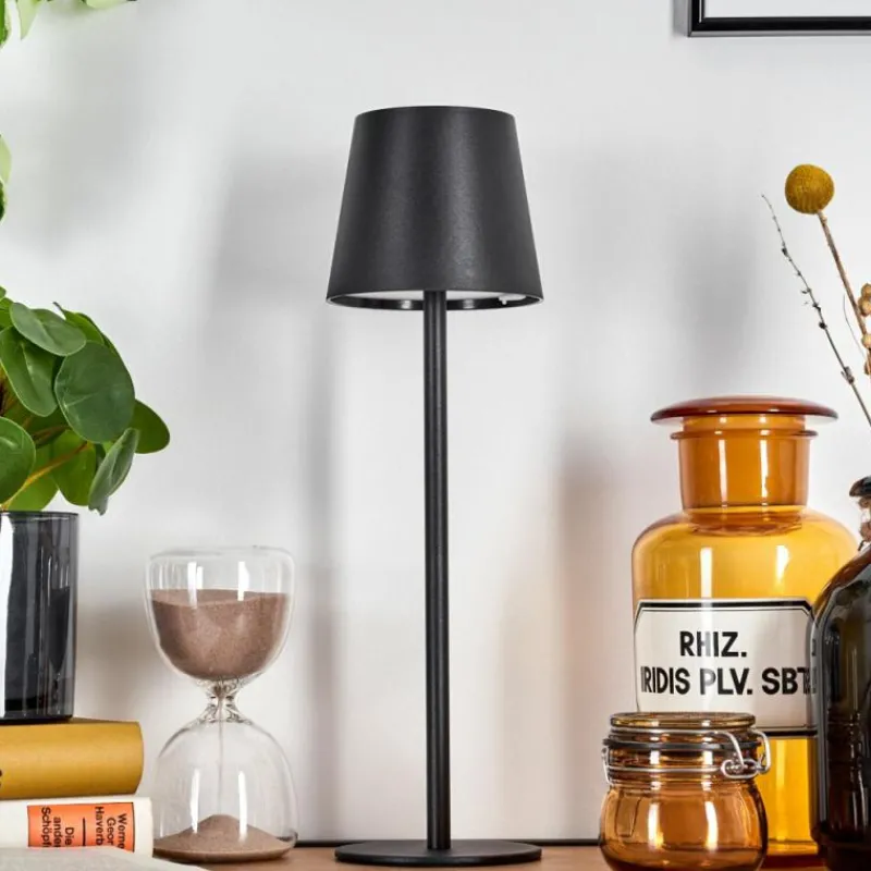 hofstein Salgadinho Lampe à poser LED Noir, 1 lumière