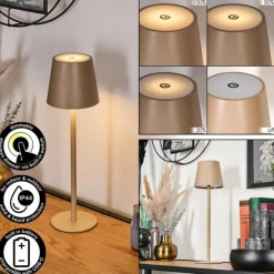 hofstein Salgadinho Lampe à poser LED Beige, 1 lumière