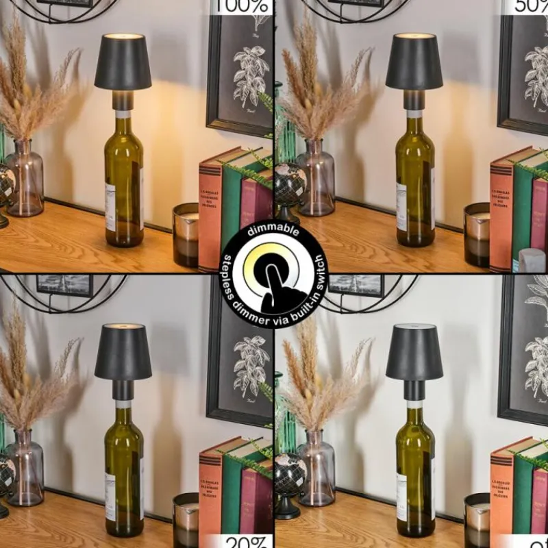 hofstein Salgadinho Lampe de table d'extérieur, Lampe à poser LED Noir, 1 lumière