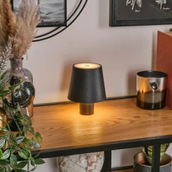 hofstein Salgadinho Lampe de table d'extérieur, Lampe à poser LED Noir, 1 lumière