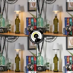 hofstein Salgadinho Lampe de table d'extérieur, Lampe à poser LED Blanc, 1 lumière