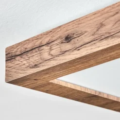 Luminaires Scandinaves-hofstein Salmi Plafonnier, Panel LED Couleur bois, Noir, 1 lumière, Télécommandes