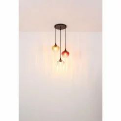 Luminaires Globo Lighting Sander Suspension Noir, 3 lumières