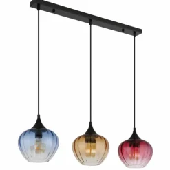 Luminaires Globo Lighting Sander Suspension Noir, 3 lumières