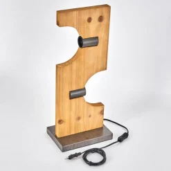 Luminaires Scandinaves-hofstein Santorum Lampe à poser Écru, Nickel vieilli, 2 lumières