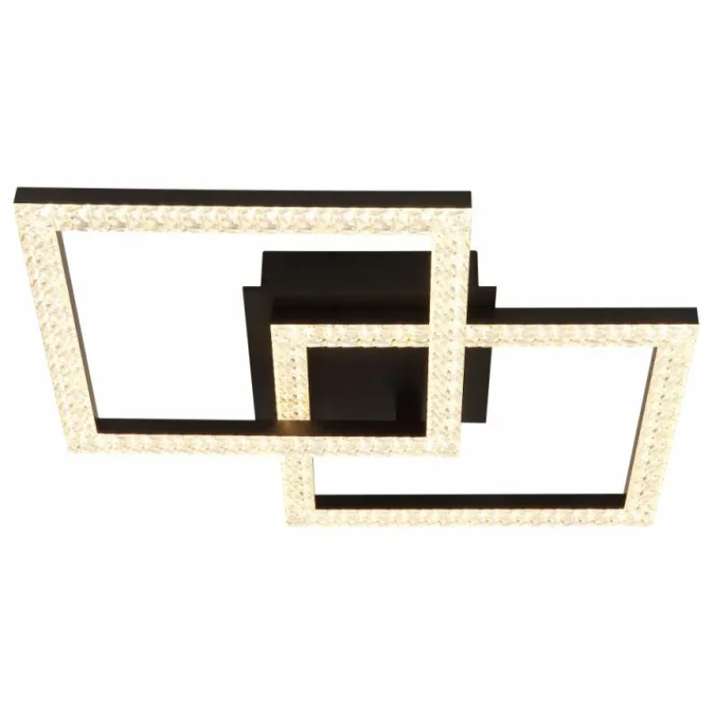 Luminaires Globo Lighting Sapena Plafonnier LED Noir, 1 lumière* Éclairage Led