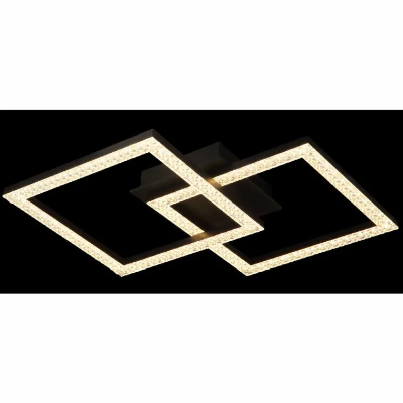 Luminaires Globo Lighting Sapena Plafonnier LED Noir, 1 lumière* Éclairage Led