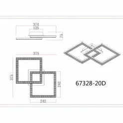 Luminaires Globo Lighting Sapena Plafonnier LED Noir, 1 lumière* Éclairage Led
