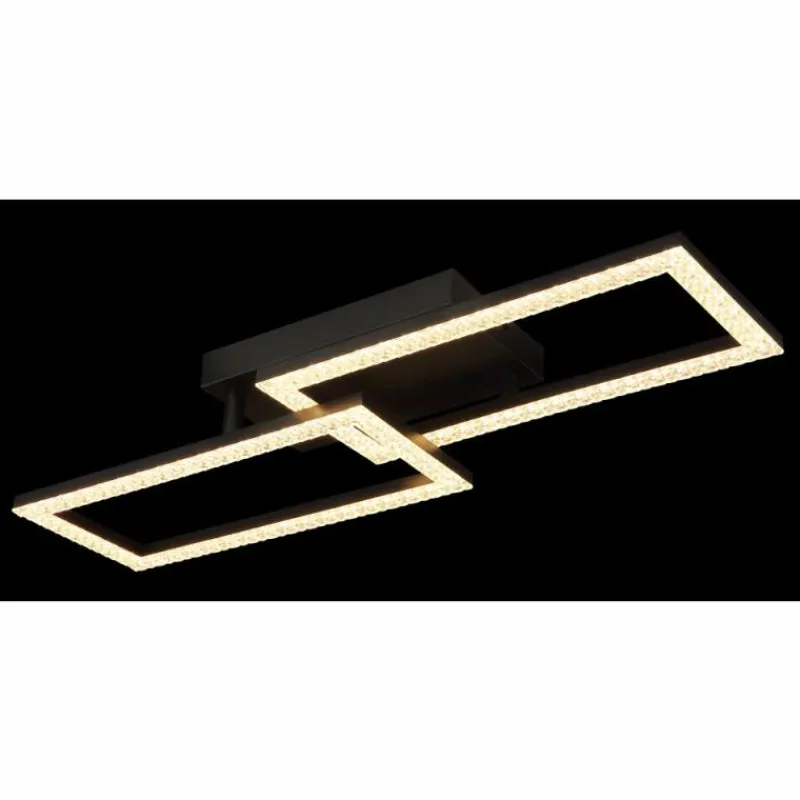 Luminaires Globo Lighting Sapena Plafonnier LED Noir, 1 lumière* Éclairage Led