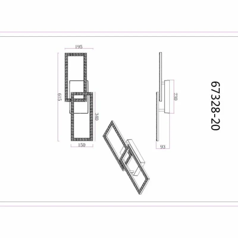 Luminaires Globo Lighting Sapena Plafonnier LED Noir, 1 lumière* Éclairage Led