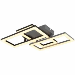 Luminaires Globo Lighting Sapena Plafonnier LED Gris, Noir, 1 lumière* Éclairage Led