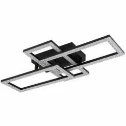 Luminaires Globo Lighting Sapena Plafonnier LED Noir, 1 lumière* Éclairage Led