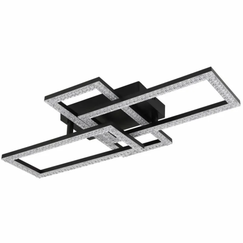 Luminaires Globo Lighting Sapena Plafonnier LED Noir, 1 lumière* Éclairage Led