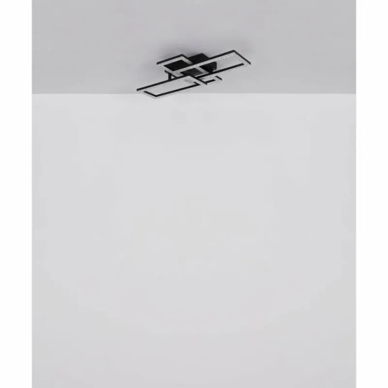 Luminaires Globo Lighting Sapena Plafonnier LED Noir, 1 lumière* Éclairage Led