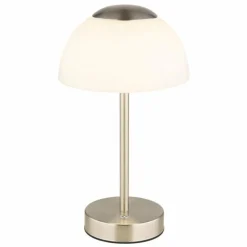 Luminaires Globo Lighting Sarima Lampe à poser LED Nickel mat, 1 lumière