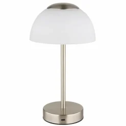 Luminaires Globo Lighting Sarima Lampe à poser LED Nickel mat, 1 lumière