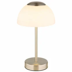 Luminaires Globo Lighting Sarima Lampe à poser LED Nickel mat, 1 lumière