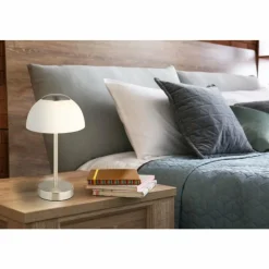 Luminaires Globo Lighting Sarima Lampe à poser LED Nickel mat, 1 lumière