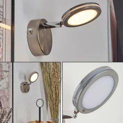 hofstein Sarnadinha Applique murale LED Nickel mat, 1 lumière