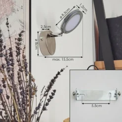 hofstein Sarnadinha Applique murale LED Nickel mat, 1 lumière
