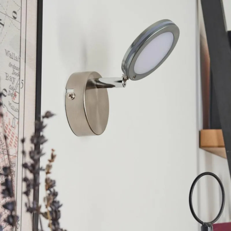 hofstein Sarnadinha Applique murale LED Nickel mat, 1 lumière