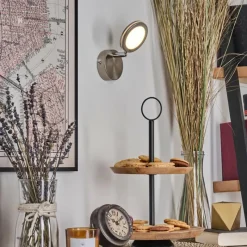 hofstein Sarnadinha Applique murale LED Nickel mat, 1 lumière