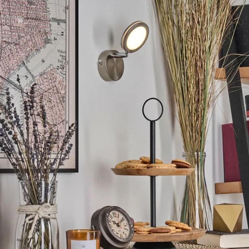 hofstein Sarnadinha Applique murale LED Nickel mat, 1 lumière