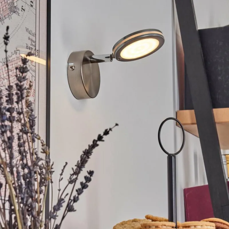 hofstein Sarnadinha Applique murale LED Nickel mat, 1 lumière