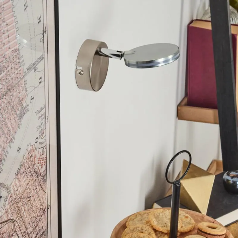 hofstein Sarnadinha Applique murale LED Nickel mat, 1 lumière