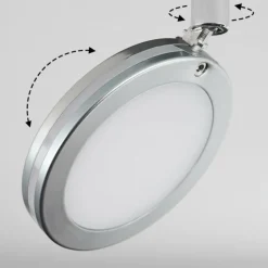 hofstein Sarnadinha Plafonnier LED Nickel mat, 2 lumières