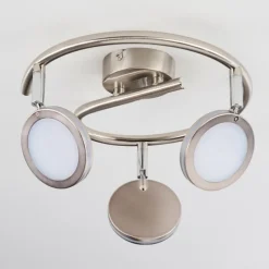 hofstein Sarnadinha Plafonnier LED Nickel mat, 3 lumières
