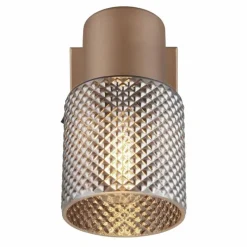 Suspension Verre Fumé-Luminaires Globo Lighting Satella Plafonnier, Spot de plafond, Applique murale, Spot mural Brun, Chrome, Noir, 1 lumière