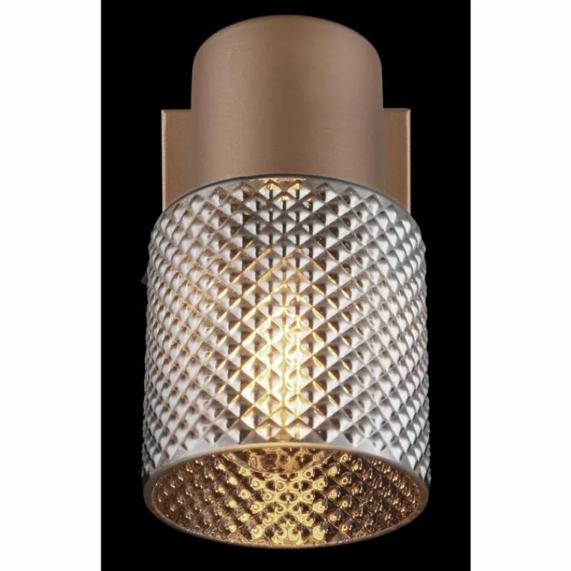 Suspension Verre Fumé-Luminaires Globo Lighting Satella Plafonnier, Spot de plafond, Applique murale, Spot mural Brun, Chrome, Noir, 1 lumière