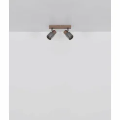 Suspension Verre Fumé-Luminaires Globo Lighting Satella Plafonnier, Spot de plafond, Applique murale, Spot mural Brun, Chrome, Noir, 2 lumières