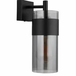 Suspension Verre Fumé-Luminaires Globo Lighting Scarfina Applique murale Noir, 1 lumière