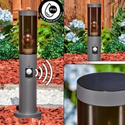 hofstein Sessa Borne lumineuse, Eclairage de chemin Anthracite, 1 lumière, Détecteur de mouvement