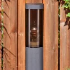 Suspension Verre Fumé-hofstein Sessa Eclairage de chemin Anthracite, 1 lumière